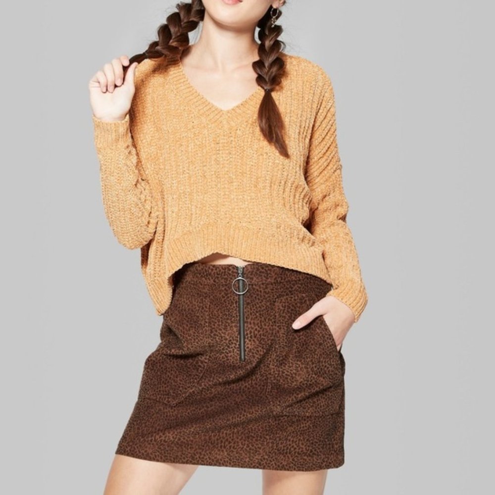 Wild Fable Oversized Chenille Crop Sweater